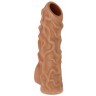 Телесная насадка с венками и открытой головкой Nude Sleeve S - 10 см.