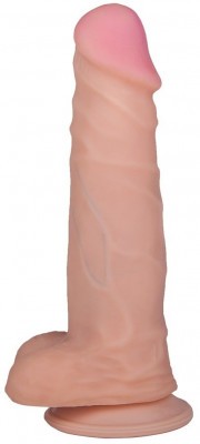 Фаллоимитатор HUMAN STYLE 6,5  с мошонкой - 19,5 см.