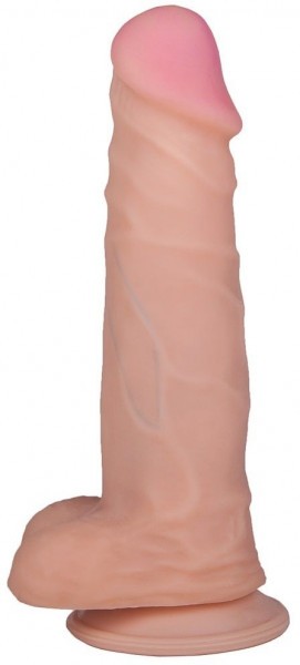 Фаллоимитатор HUMAN STYLE 6,5  с мошонкой - 19,5 см.