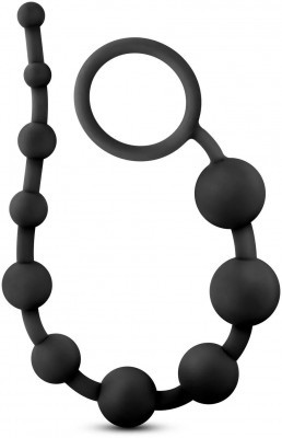 Черная анальная цепочка 10 Anal Beads - 31,8 см.