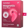 Розовый вакуум-волновой бесконтактный стимулятор клитора Magnetic Deep Pulse
