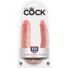 Телесный двусторонний фаллоимитатор U-Shaped Large Double Trouble - 44,4 см.