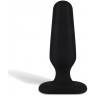 Черный анальный плаг из силикона Seamless Silicone Butt Plug - 7,5 см.
