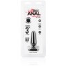Черный анальный плаг из силикона Seamless Silicone Butt Plug - 7,5 см.