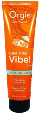 Гель с эффектом вибрации Lube Tube Vibe Low Sex On The Beach - 100 мл.