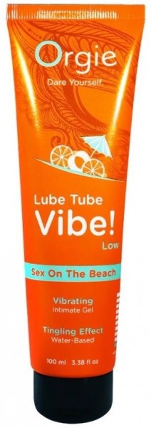 Гель с эффектом вибрации Lube Tube Vibe Low Sex On The Beach - 100 мл.