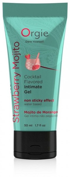 Съедобный интимный гель Orgie Lube Tube Cocktail Strawberry Mojito - 50 мл.