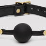 Черный кляп-шар Bound to You Faux Leather Ball Gag