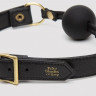 Черный кляп-шар Bound to You Faux Leather Ball Gag