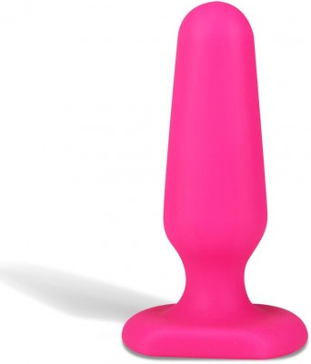 Розовый анальный плаг из силикона Seamless Silicone Butt Plug - 7,5 см.