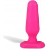 Розовый анальный плаг из силикона Seamless Silicone Butt Plug - 7,5 см.