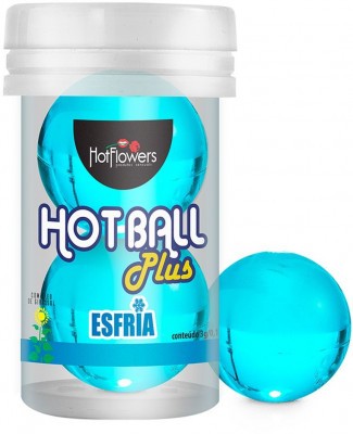 Лубрикант на масляной основе Hot Ball Plus с охлаждающим эффектом (2 шарика по 3 гр.)