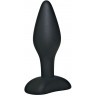 Чёрный анальный стимулятор Silicone Butt Plug Small - 9 см.