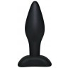 Чёрный анальный стимулятор Silicone Butt Plug Small - 9 см.