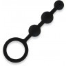 Черные силиконовые анальные бусы Silicone Anal Beads - 14 см.