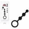Черные силиконовые анальные бусы Silicone Anal Beads - 14 см.