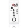Черные силиконовые анальные бусы Silicone Anal Beads - 14 см.