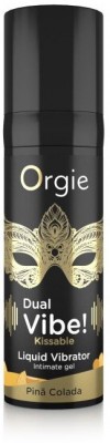 Съедобный гель Dual Vibe Pina Colada с эффектом вибрации и вкусом коктейля пина колада - 15 мл.
