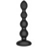 Черная анальная виброёлочка Nexus Tornado Beaded Probe с функцией вращения