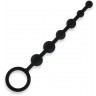Черные силиконовые анальные бусы Silicone Anal Beads - 21 см.