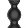 Черная анальная виброёлочка Nexus Tornado Beaded Probe Large с функцией вращения
