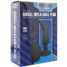 Чёрная анальная пробка с функцией расширения MENZSTUFF SMALL INFLATABLE PLUG- 12,5 см.