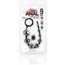 Черные силиконовые анальные бусы Silicone Anal Beads - 30 см.