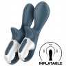 Серый анальный вибратор с функцией расширения Air Pump Booty 2