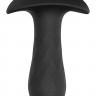 Черная анальная вибровтулка SINGLE SPEED DIAMOND PLUG - 9 см.