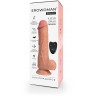 Телесный вибратор Erowoman с возвратно-поступательными движениями и пультом ДУ - 21 см.