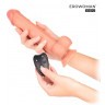 Телесный вибратор Erowoman с возвратно-поступательными движениями и пультом ДУ - 21 см.