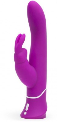 Лиловый вибратор-кролик Curve Rechargeable Rabbit Vibrator - 25,4 см.