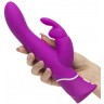 Лиловый вибратор-кролик Curve Rechargeable Rabbit Vibrator - 25,4 см.