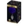Анальная пробка Metal Anal Fluffly Twist Plug S с фиолетовым хвостиком