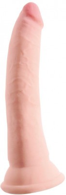 Телесный фаллоимитатор на присоске 7  Triple Density Cock - 21 см.