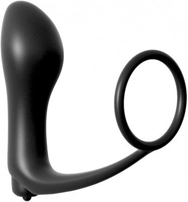 Анальная пробка с вибрацией с эрекционным кольцом Ass-Gasm Cockring Vibrating Plug 