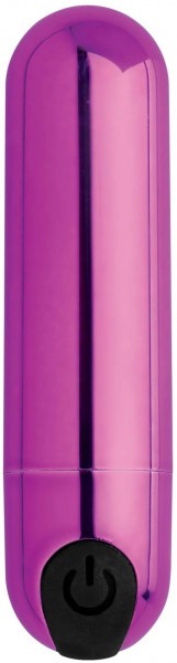 Лиловая вибропуля 10X Rechargeable Vibrating Metallic Bullet