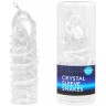 Закрытая рельефная насадка Crystal sleeve snakes в виде змеи с усиками - 14 см.