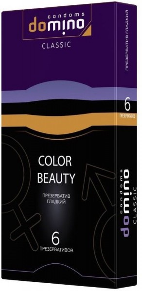 Разноцветные презервативы DOMINO Classic Colour Beauty - 6 шт.