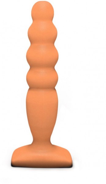 Телесный анальный стимулятор Large Bubble Plug - 14,5 см.