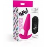 Розовая анальная вибропробка с пультом ДУ 21X Remote Control Vibrating Silicone Butt Plug - 10,4 см.
