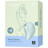Салатовый вакуум-волновой стимулятор клитора Satisfyer Pearl Diver