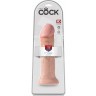 Фаллоимитатор-гигант телесного цвета на присоске 11  Cock - 28 см. 
