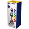 Серебристая анальная пробка Lollypop Double Ball S - 8,5 см.