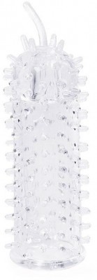 Закрытая рельефная насадка Crystal sleeve с усиками - 12 см.