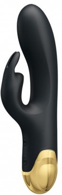 Чёрный вибратор-кролик Royal Pleasure - 19,2 см.