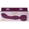 Фиолетовый двусторонний вибромассажер Heating Wand с нагревом - 22 см.