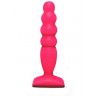 Розовый анальный стимулятор Large Bubble Plug - 14,5 см.