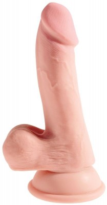 Телесный фаллоимитатор на присоске 6,5  Triple Density Cock - 20,3 см.