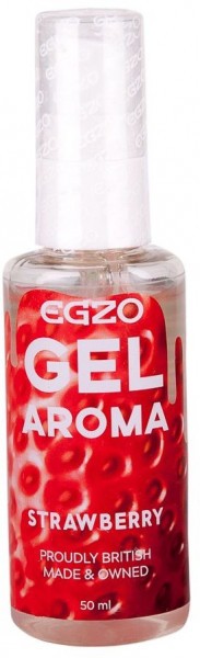 Интимный лубрикант Egzo Aroma с ароматом клубники - 50 мл.